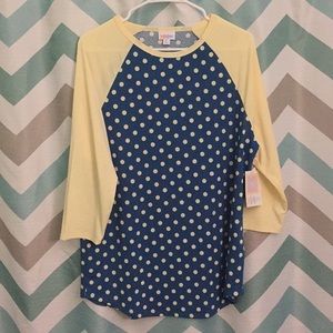 LuLaRoe XL Randy Blue Polka Dot